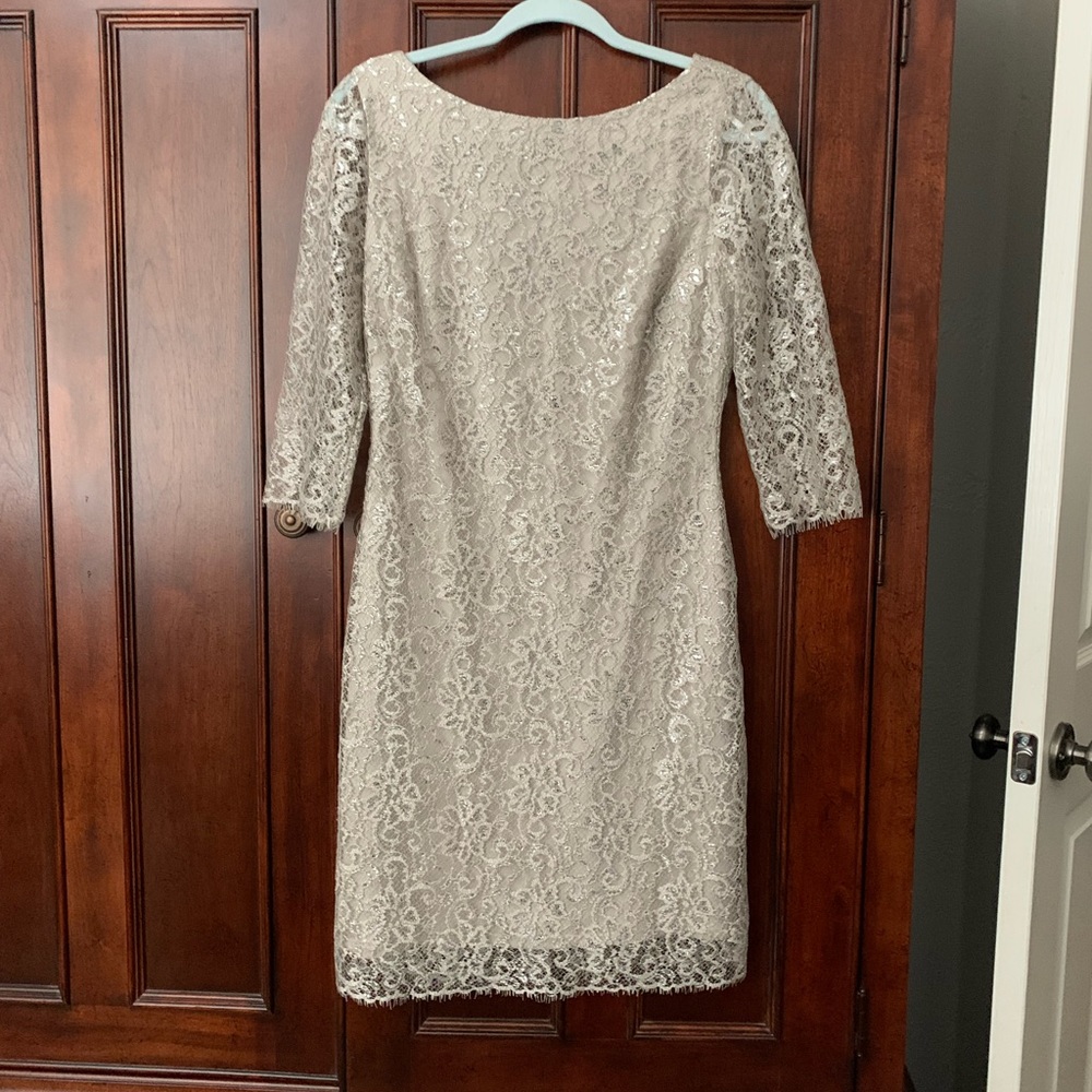 Calvin Klein metallic dress